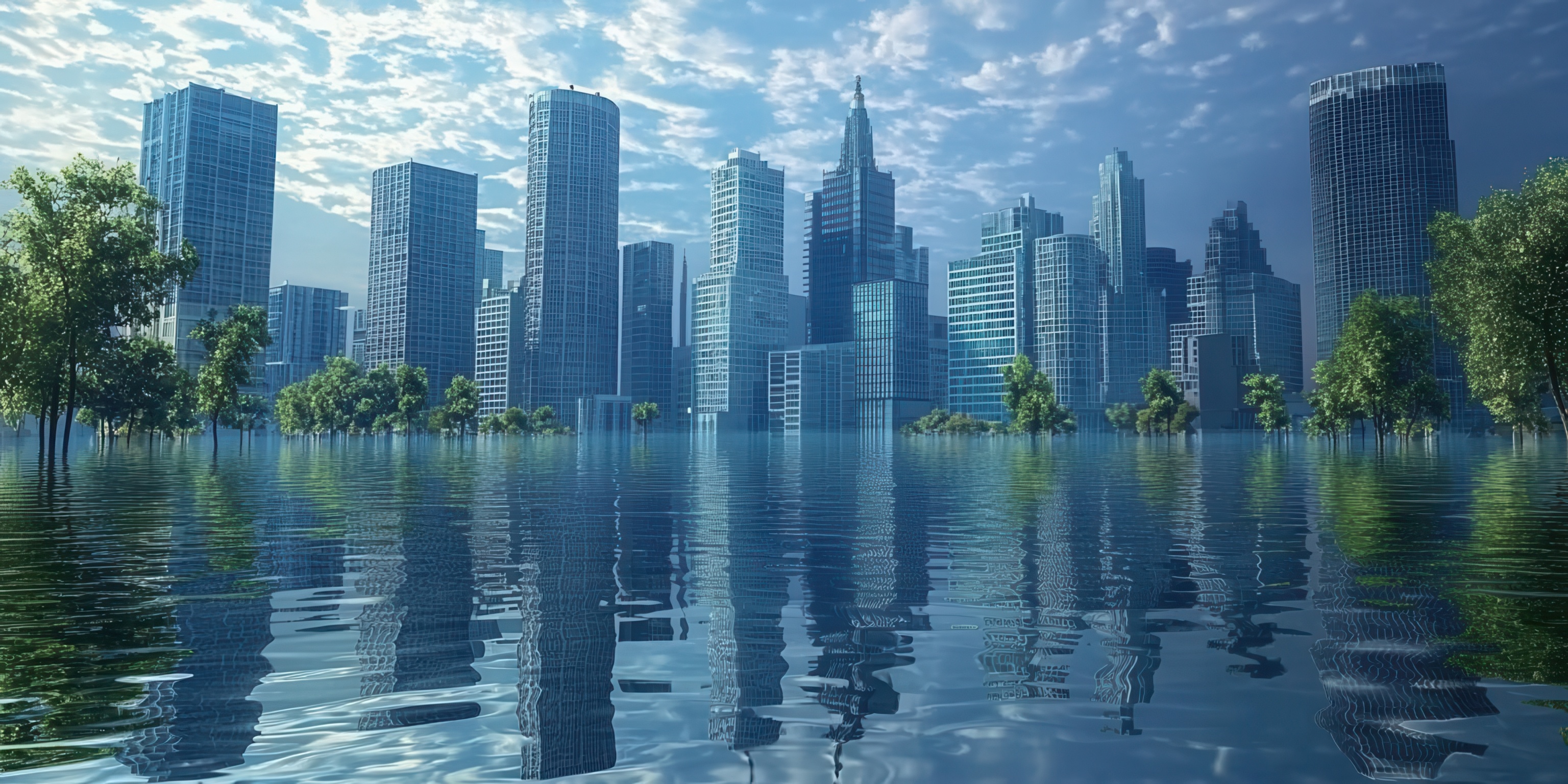 De nombreuses grandes villes côtières vont disparaître sous les eaux. © supansa, Adobe Stock